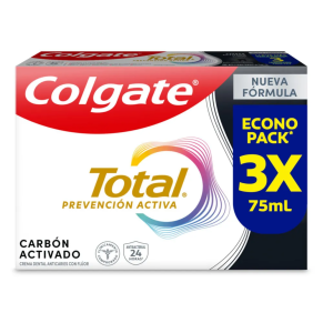 Crema dental. Colgate Total 12 Carbon Act X 3 X 75