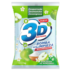 Detergente 3 D Multiusos Manzana 1 kg