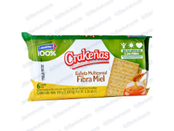 Galletas Crakeñas Fibra Miel X 6 un 180 g