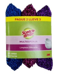Esponja Scotch Brite Multi Colx 3 und