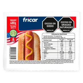 Salchicha Fricar Super Hot Dog 480 g