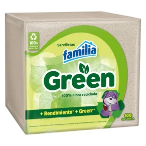 Servilletas Familia Green X 100