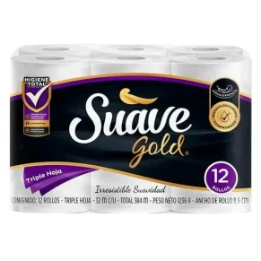 Papel higiénico. Suave Gold T H 12 rollos