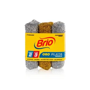 Esponja Brio Oro Plata Pague 2 Llev 3