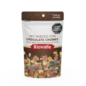 MIX NUECES RIOVALLE CHOCOLATE X 100 G