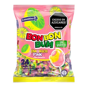CARAMELO BONBONBUM LIMONADA PINK X 24 U